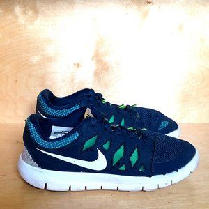 Nike Free 5.0 Athletic Shoes PS Green/Blue | 3Y